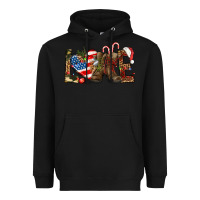 Black Army christmas love 4th Of July Heavyweight Hoodie - HowdyJamesFarm