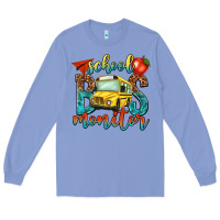 Colony Blue school bus monitor Long Sleeve Tee - NancyCooperArtShop