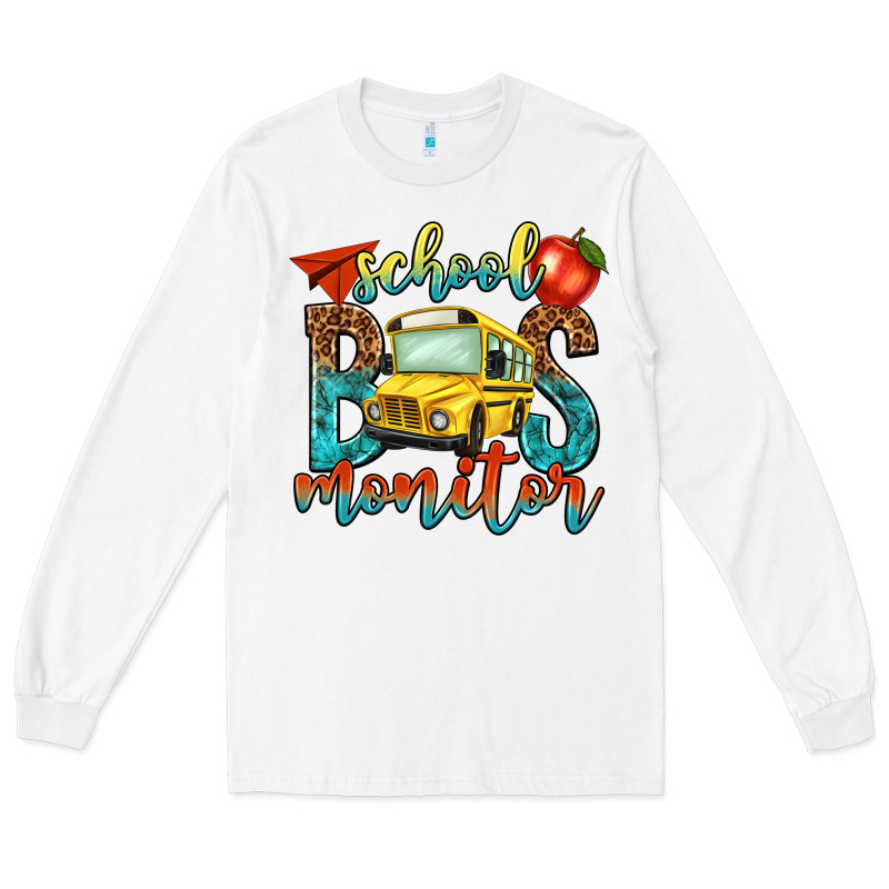 School Bus Monitor Long Sleeve Tee by NancyCooperArtShop | Teevron