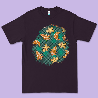 Christmas Gingerbread Cookies Patch Premium Tee Designed By Bundleandbundleshop