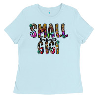 Baby Blue small business gİgi Ladies Tee - CowhideDigitalArt