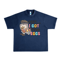 Navy psst i got them eggs Urban Heavy Tee - MaliasSmallBusiness
