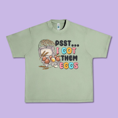 Psst I Got Them Eggs Urban Heavy Tee Designed By Maliassmallbusiness