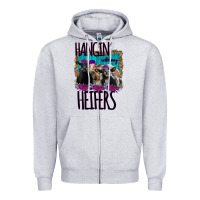 Heather Grey Hangin With My Heifers Zipper Hoodie - Bettercallsaul