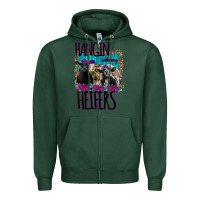 Sports Green Hangin With My Heifers Zipper Hoodie - Bettercallsaul