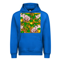Cobalt St. Patrick's Day Pig And Candy Pot Of Gold Urban Hoodie - FaDigitalArtStudio