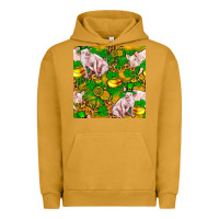 Pigment Peanut Butter St. Patrick's Day Pig And Candy Pot Of Gold Urban Hoodie - FaDigitalArtStudio