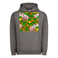 Pigment Tornado St. Patrick's Day Pig And Candy Pot Of Gold Urban Hoodie - FaDigitalArtStudio