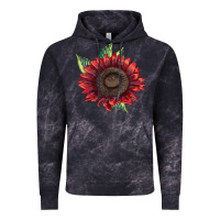 Cloud Black procut red sunflower Vintage Hoodie - LillyAllenDesigns