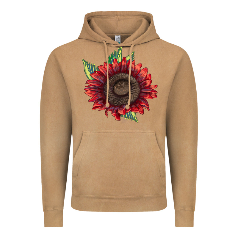 Procut Red Sunflower Vintage Hoodie by LillyAllenDesigns | Teevron