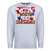 Heather Grey red white and booze Premium Sweatshirt - TumblerDesignByShophia