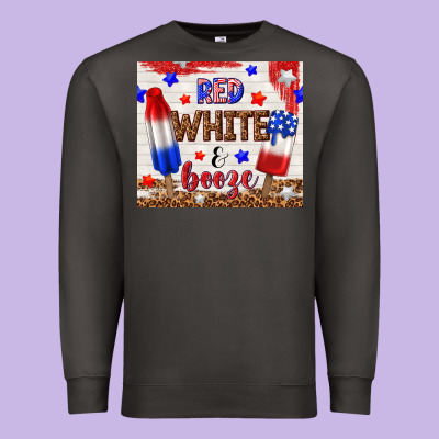Red White And Booze Premium Sweatshirt Designed By Tumblerdesignbyshophia