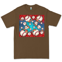 Cacao baseball paisley and jean pattern Premium Tee - JahusDesignShop