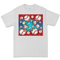Dove Grey baseball paisley and jean pattern Premium Tee - JahusDesignShop