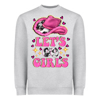 Heather Grey lets go girls Heavyweight Sweatshirt - NancyCooperArtShop