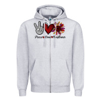 Peace Love Sunshine Sunflower Zipper Hoodie | Teevron