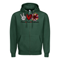 Sports Green Peace Love Sunshine Sunflower Zipper Hoodie - Bettercallsaul
