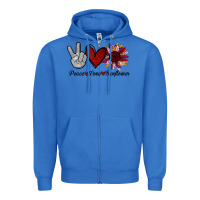True Royal Peace Love Sunshine Sunflower Zipper Hoodie - Bettercallsaul
