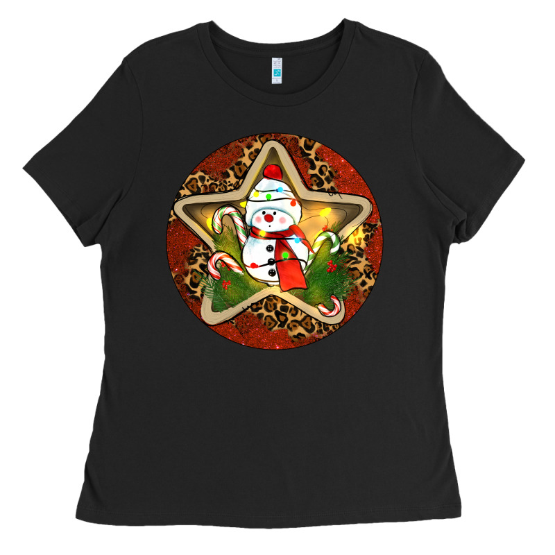 Snowman Christmas Ladies Tee by RanaPortraitStore | Teevron