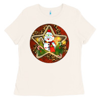 Bone Snowman Christmas Ladies Tee - RanaPortraitStore