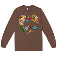 Chestnut teacher heart custom Long Sleeve Tee - NancyCooperArtShop