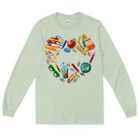 Matcha teacher heart custom Long Sleeve Tee - NancyCooperArtShop