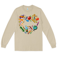 Mushroom teacher heart custom Long Sleeve Tee - NancyCooperArtShop