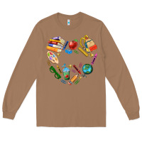 Toasted Coconut teacher heart custom Long Sleeve Tee - NancyCooperArtShop