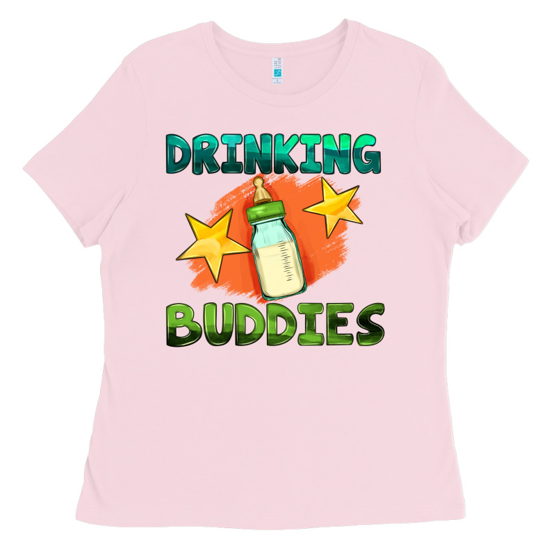 Drinking Buddies With Baby Bottle Ladies Tee by HRA Design Shop | Teevron
