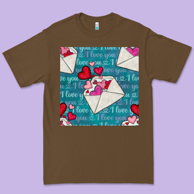 Valentines Day Envelope With Hearts Premium Tee Designed By Bundleandbundleshop