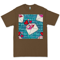 Cacao valentines day envelope with hearts Premium Tee - BundleAndBundleShop