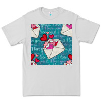 Dove Grey valentines day envelope with hearts Premium Tee - BundleAndBundleShop