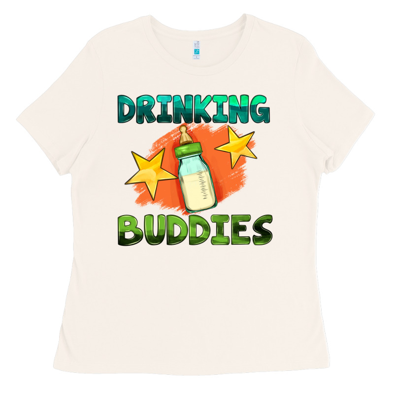 Drinking Buddies With Baby Bottle Ladies Tee by HRA Design Shop | Teevron