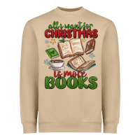 Mushroom all i want for christmas is more books Heavyweight Sweatshirt - MaliasSmallBusiness