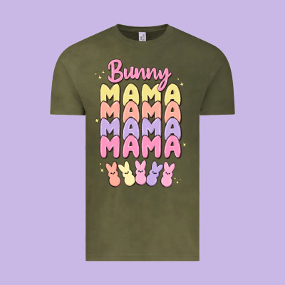 Bunny Mama Vintage Tee Designed By Maliassmallbusiness