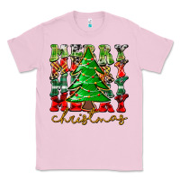 Bubblegum Pink Merry Christmas Tree Classic Tee - CowhideDigitalArt
