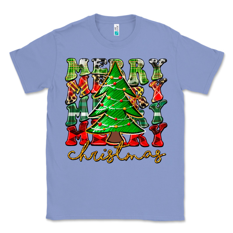 Merry Christmas Tree Classic Tee by CowhideDigitalArt | Teevron