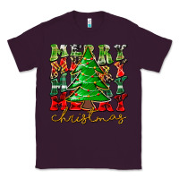 Plum Merry Christmas Tree Classic Tee - CowhideDigitalArt