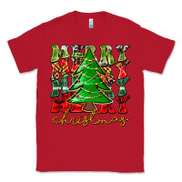 Red Merry Christmas Tree Classic Tee - CowhideDigitalArt