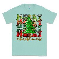 Seafoam Merry Christmas Tree Classic Tee - CowhideDigitalArt