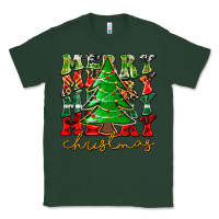 Sports Green Merry Christmas Tree Classic Tee - CowhideDigitalArt