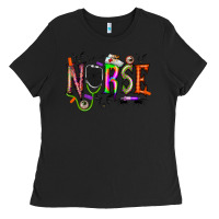 Black nurse halloween Ladies Tee - RacoonDesign