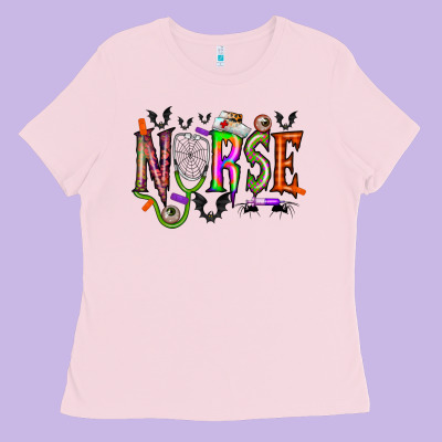 Nurse Halloween Ladies Tee Designed By Racoondesign