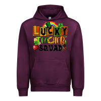 Mauve Wine lucky teacher squad Urban Hoodie - FaDigitalArtStudio