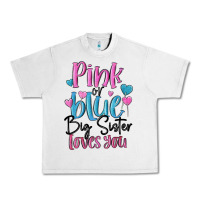 Lunar Rock pink or blue big sister loves you Urban Heavy Tee - MaliasSmallBusiness