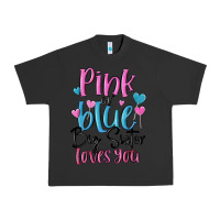 Pigment Black pink or blue big sister loves you Urban Heavy Tee - MaliasSmallBusiness