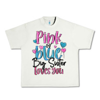 Pistachio pink or blue big sister loves you Urban Heavy Tee - MaliasSmallBusiness