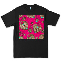 Black valentines day lock and key seamless pattern Premium Tee - BundleAndBundleShop