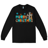 Black western merry christmas Long Sleeve Tee - MaliasSmallBusiness