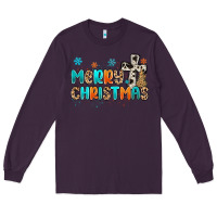 Plum western merry christmas Long Sleeve Tee - MaliasSmallBusiness